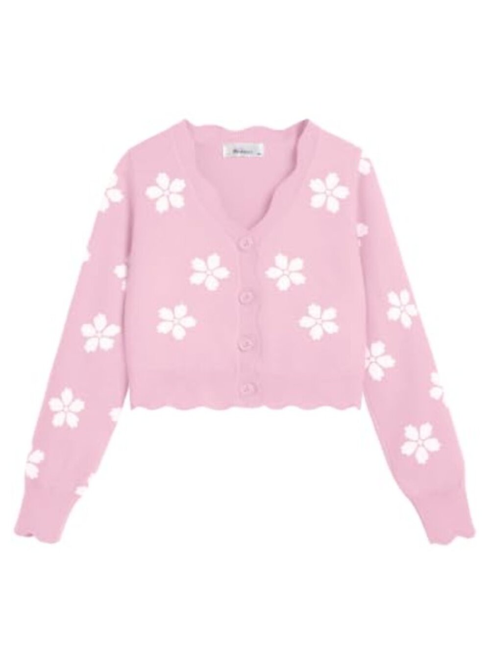 Girls Button Down Bolero Cardigan Long Sleeve Knit Shrug Sweater